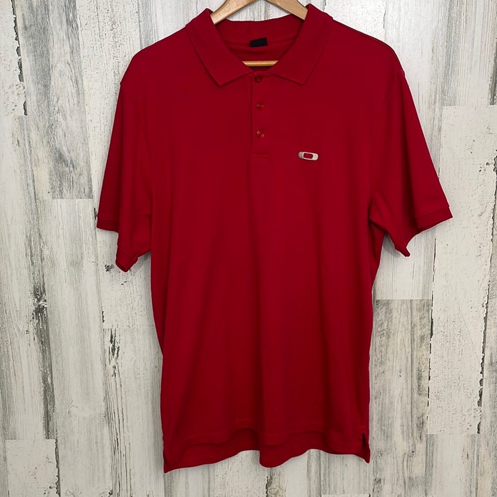mens nice red polo size XL OAKLEY